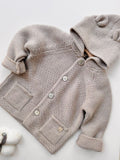 CAPPOTTINO TORTORA 100% PURA LANA VERGINE MERINO