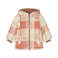PELLICCIOTTO A QUADRI ROSA E BEIGE