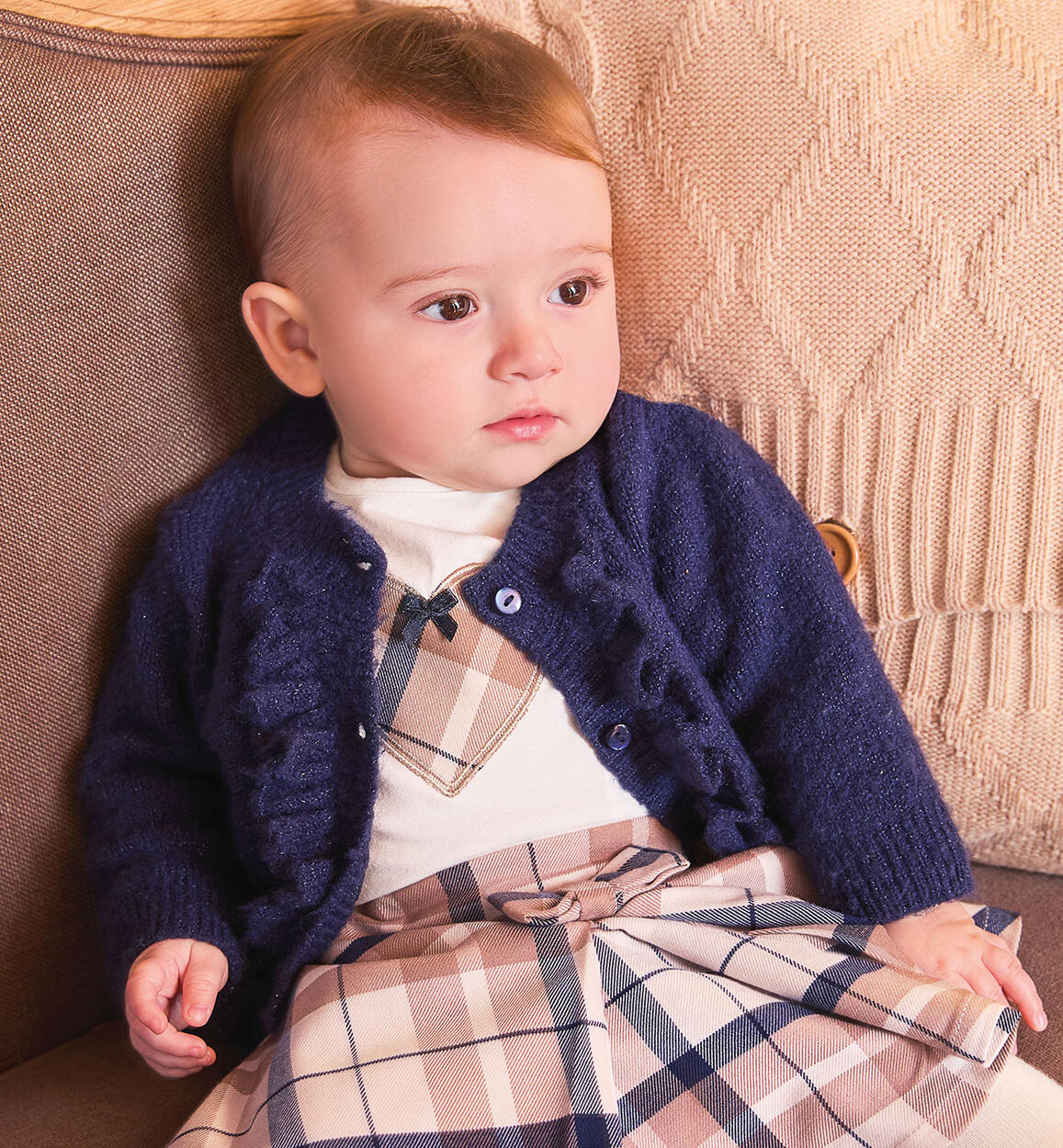 GIROCOLLO CUORE TARTAN IN CALDO COTONE