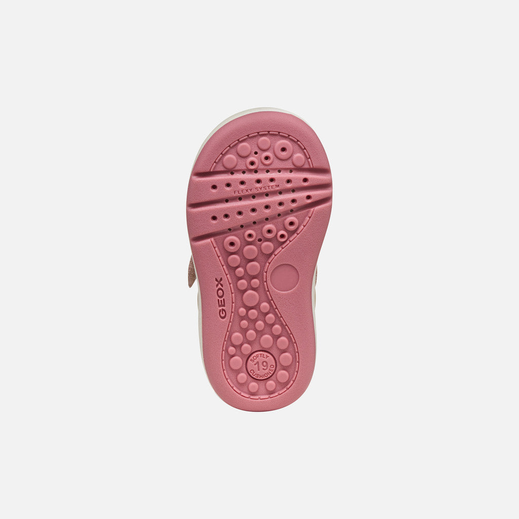 MEZZO STIVALETTO A STRAPPO IVORY / OLD ROSE