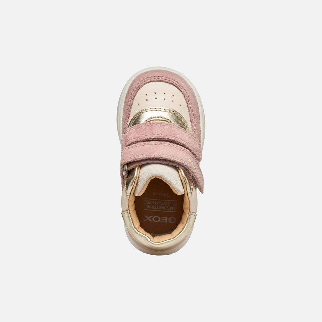 MEZZO STIVALETTO A STRAPPO IVORY / OLD ROSE