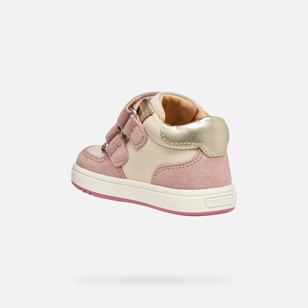 MEZZO STIVALETTO A STRAPPO IVORY / OLD ROSE