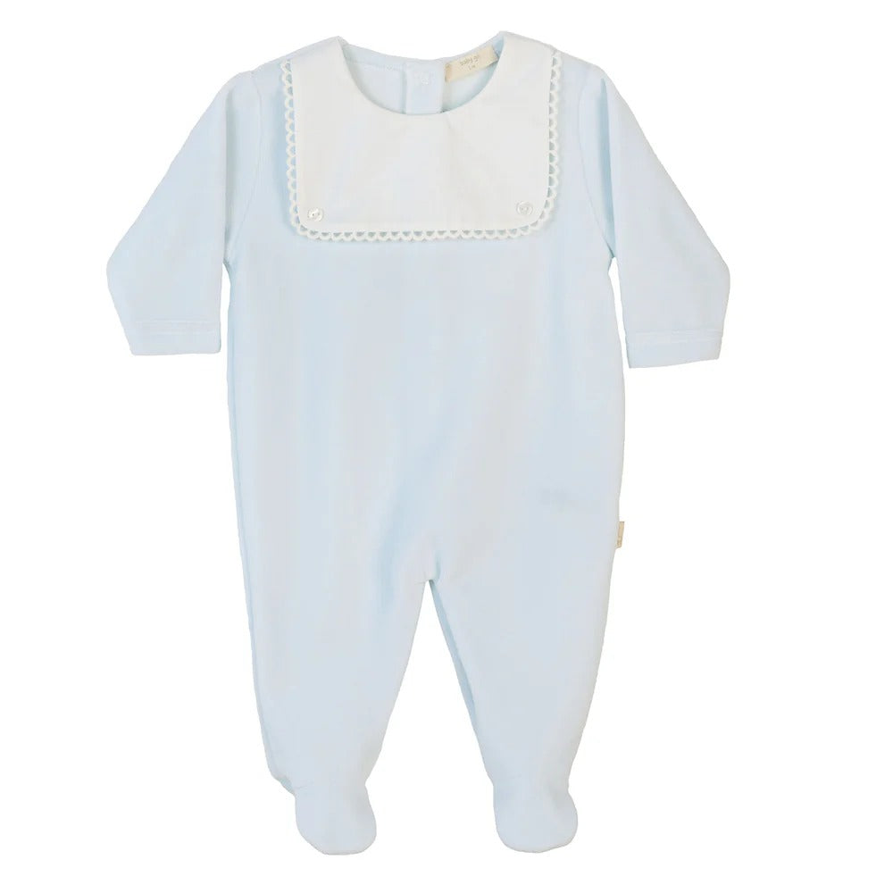 TUTINA CIELO CON CARRE' BIANCO CON BORDO SMERLATO