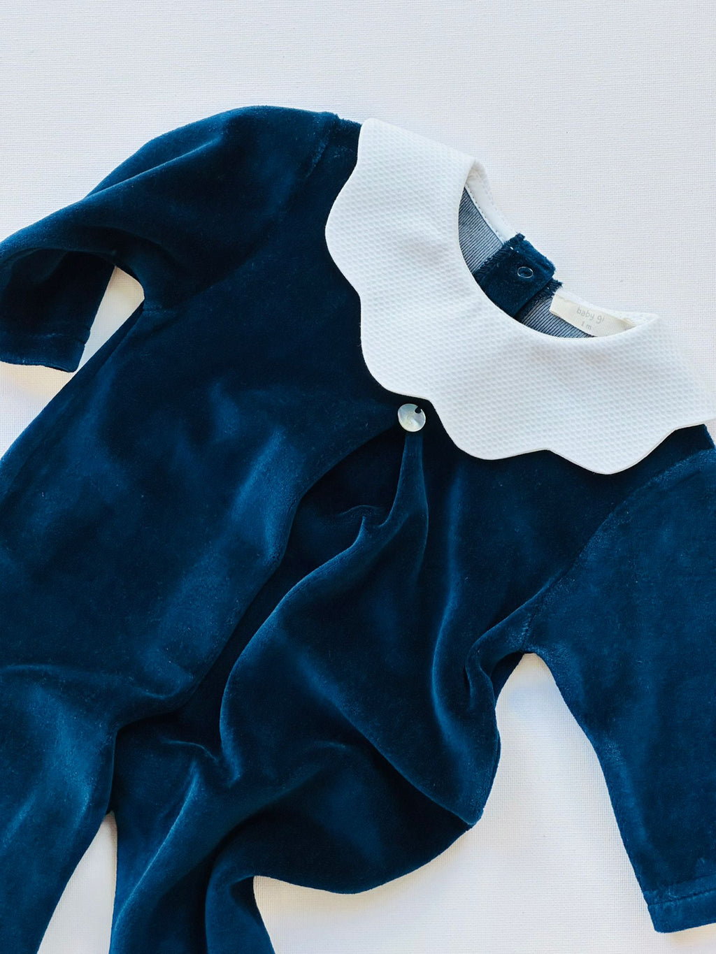 TUTINA NAVY CON COLLETTO PETALO IN CINIGLIA