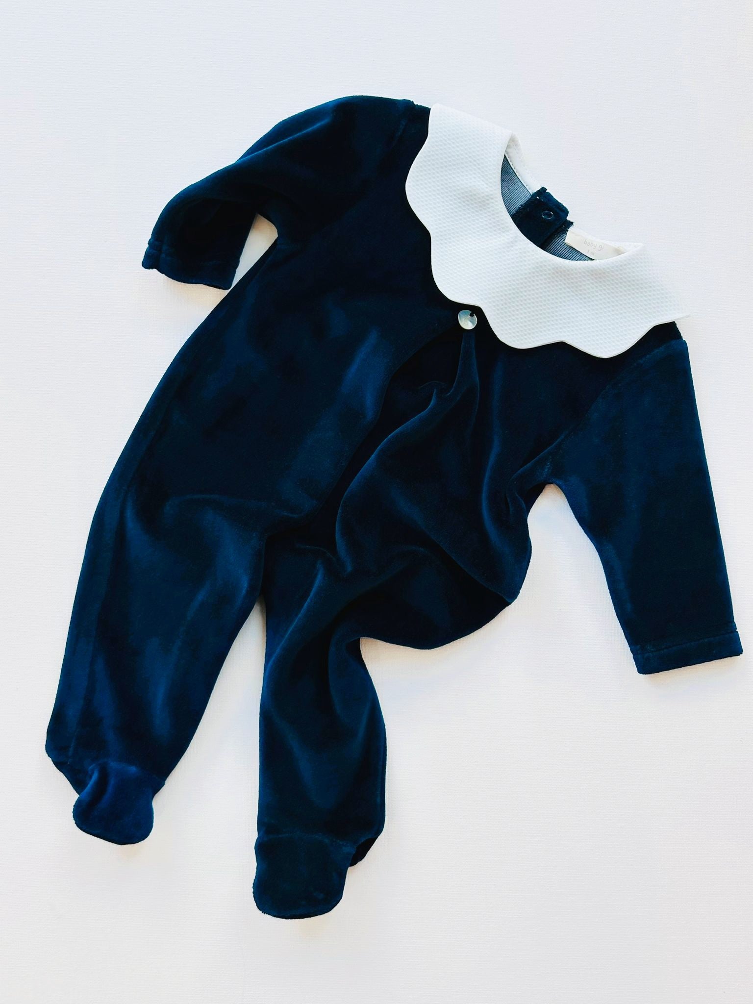 TUTINA NAVY CON COLLETTO PETALO IN CINIGLIA
