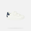 SNEAKERS BIANCA-BLU  A STRAPPO