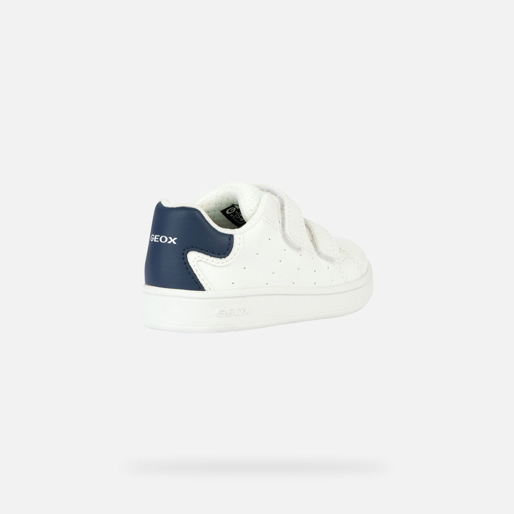 SNEAKERS BIANCA-BLU  A STRAPPO