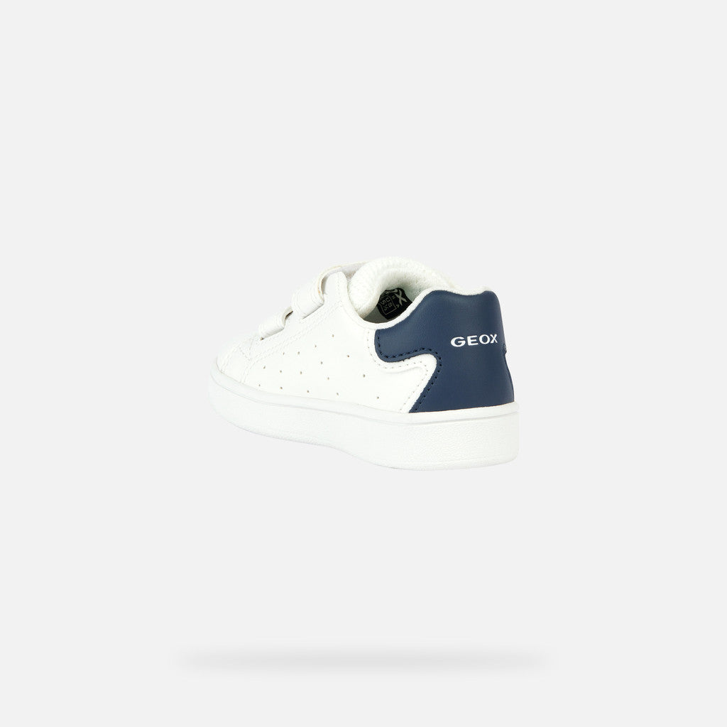 SNEAKERS BIANCA-BLU  A STRAPPO
