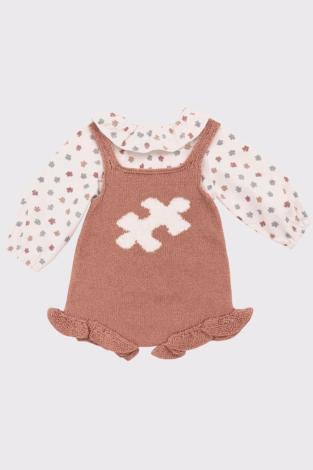 SALOPETTE ROSA CON CAMICINO PUZZLE