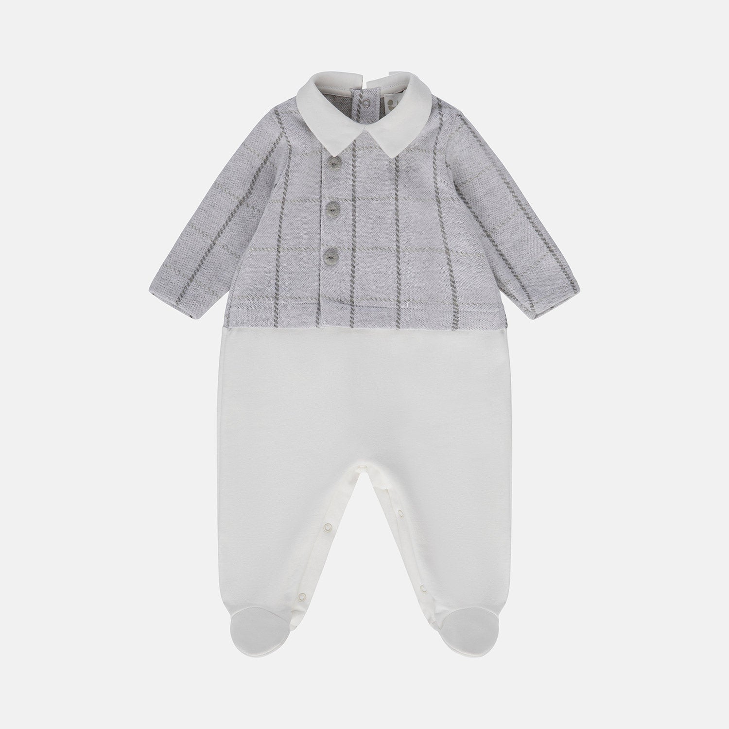 TUTINA GRIGIO MELANGE CON BOTTONCINI
