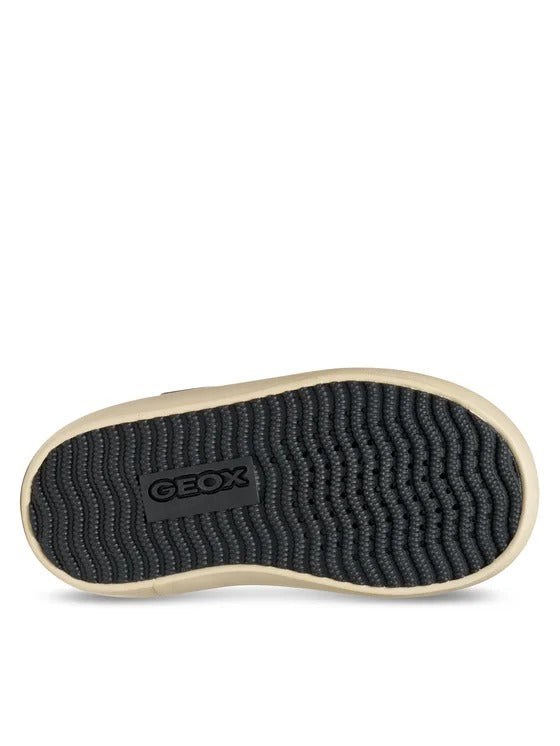 SNEAKERS A MEZZO STIVALETTO BLU, CON STRAPPO IN VELCRO E FINTI LACCI