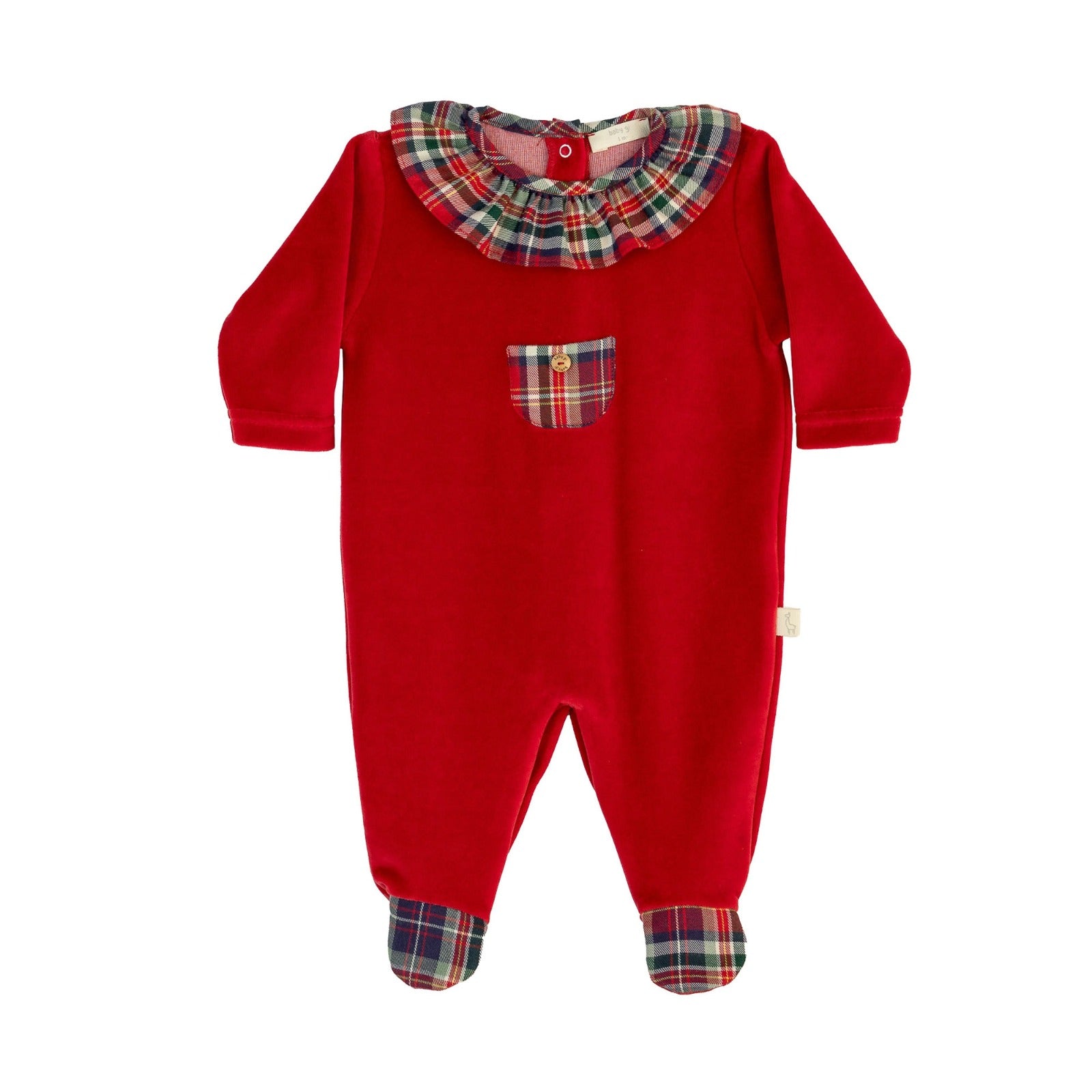 TUTINA ROSSA CON COLLETTO ROUGE TARTAN