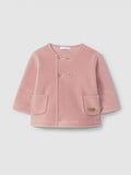 GIACCA ROSA IN PILE CON TASCHE