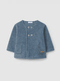 GIACCA BLU IN PILE CON TASCHE