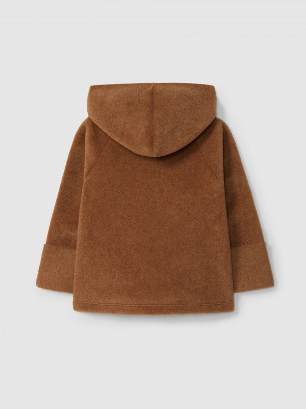 GIACCA POLAR CON CAPPUCCIO CAMMELLO