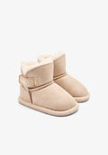 STIVALETTO AUSTRALIANO CON CHIUSURA A STRAPPO E FODERA IN PELLICCIA