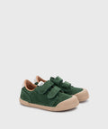 SNEAKERS IN CAMOSCIO, CON DOPPIO STRAPPO IN VELCRO