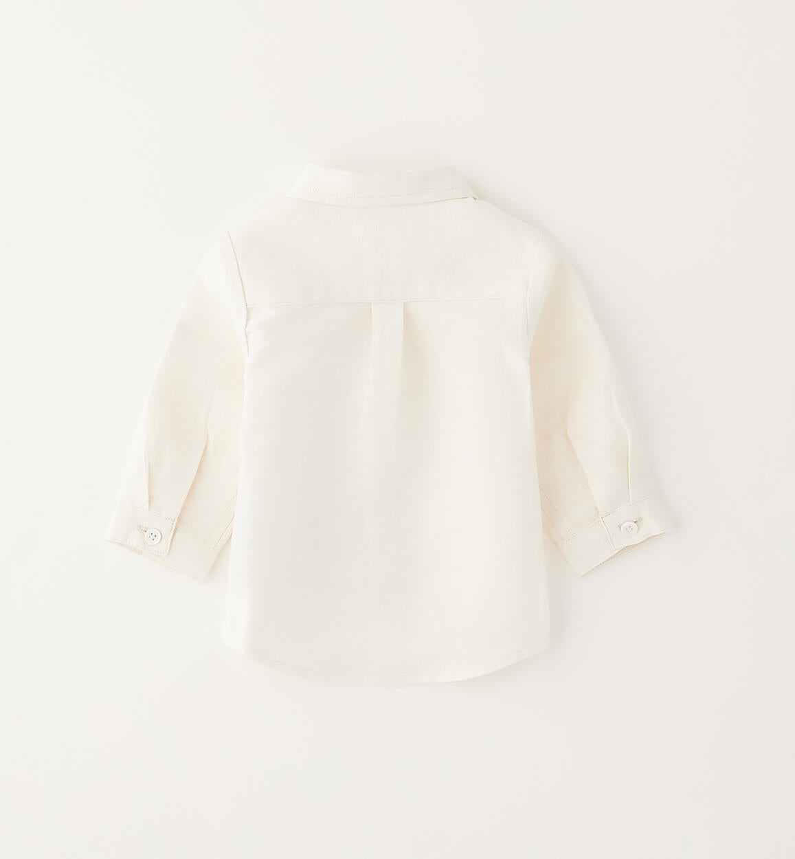 CAMICIA LATTE IN LINO E COTONE