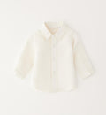 CAMICIA LATTE IN LINO E COTONE