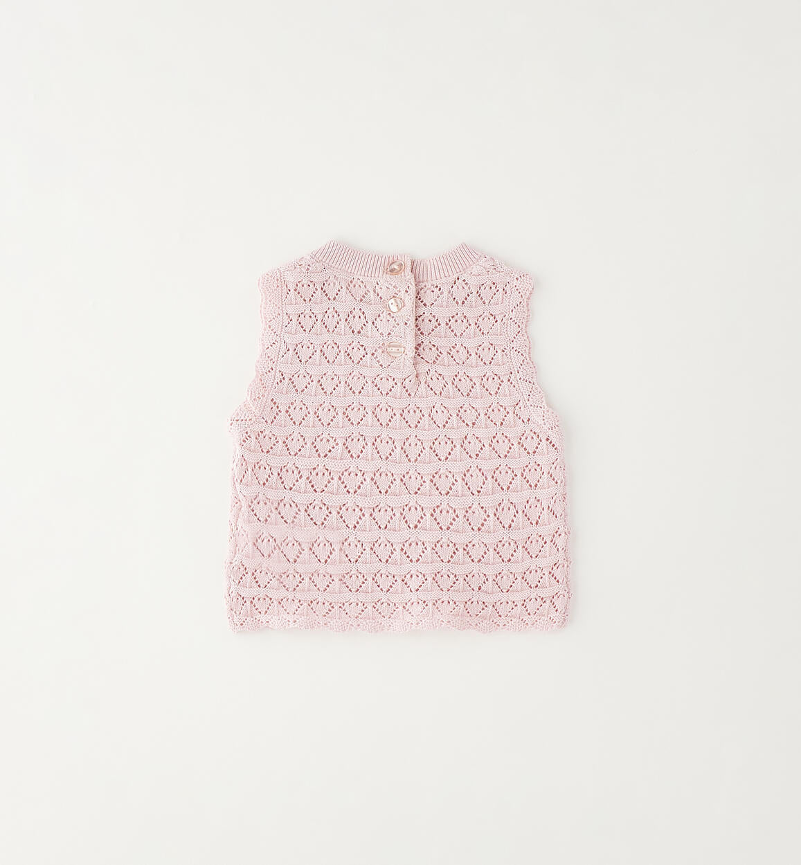 GILET ROSA IN COTONE