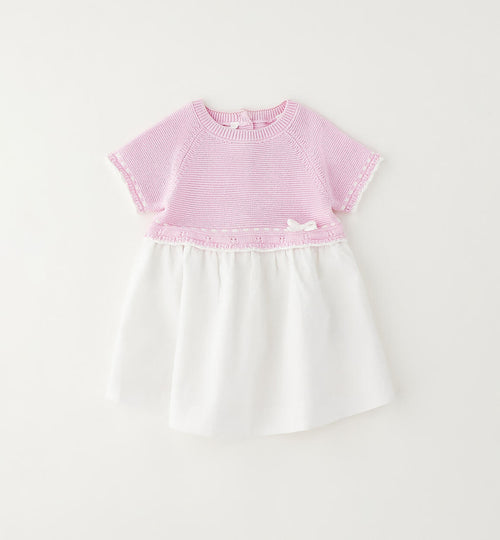 ABITINO TRICOT CON MEZZA MANICA ROSA