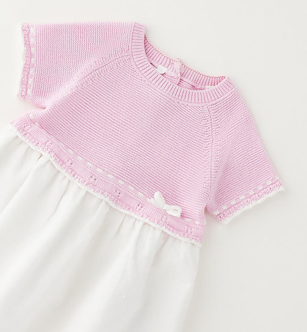 ABITINO TRICOT CON MEZZA MANICA ROSA