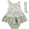 ABITINO VERDE CON CULOTTE E FASCIA
