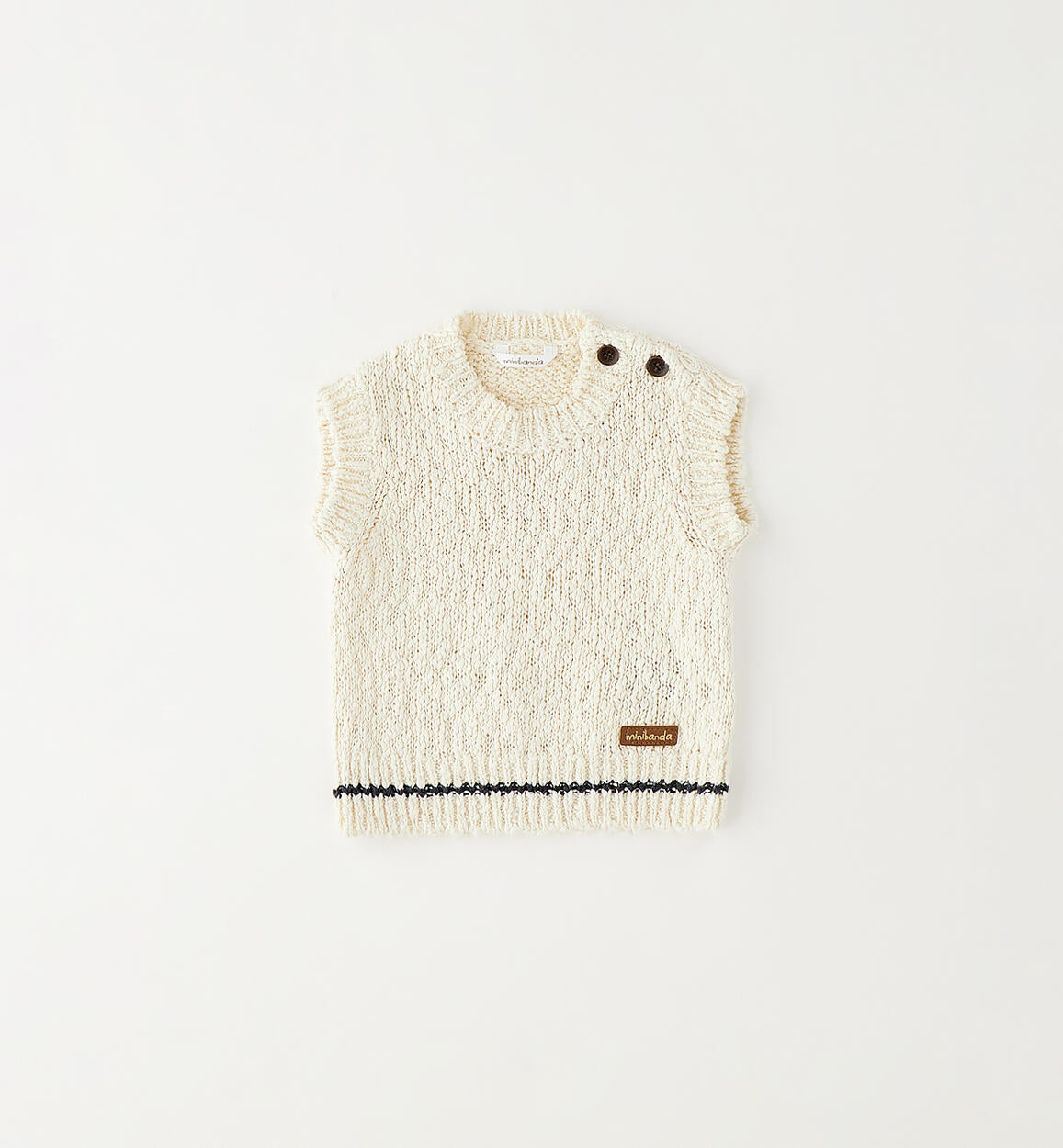 GILET IN MAGLIA CREMA