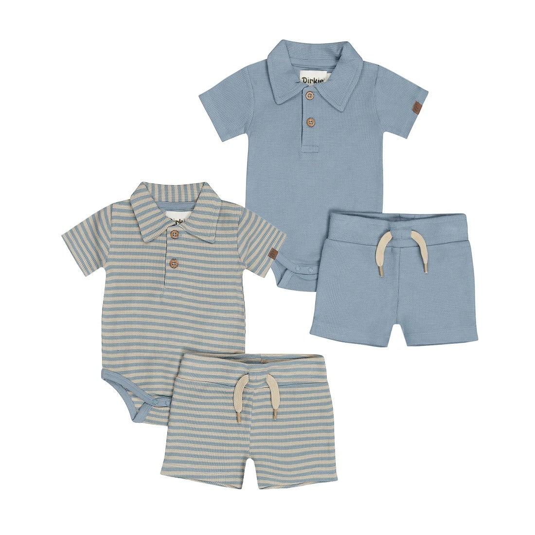 COMPLETINO A RIGHE POLO E PANTALONCINO