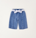 JEANS LUNGO IN TESSUTO