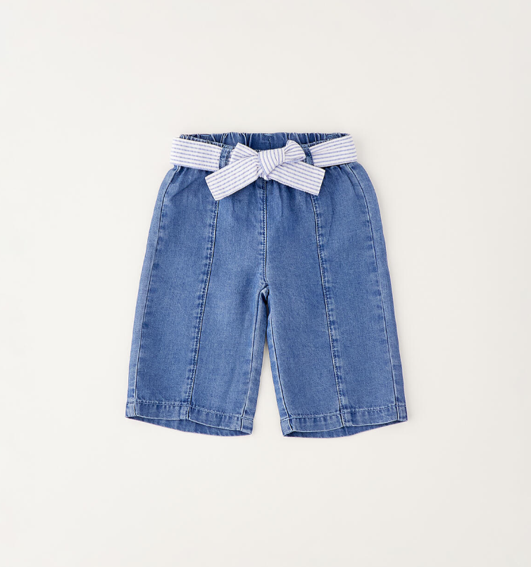 JEANS LUNGO IN TESSUTO