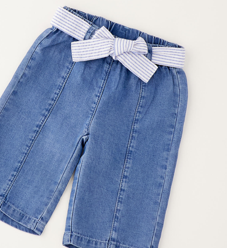 JEANS LUNGO IN TESSUTO