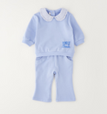 COMPLETO FELPA E PANTALONE A ZAMPA CELESTE