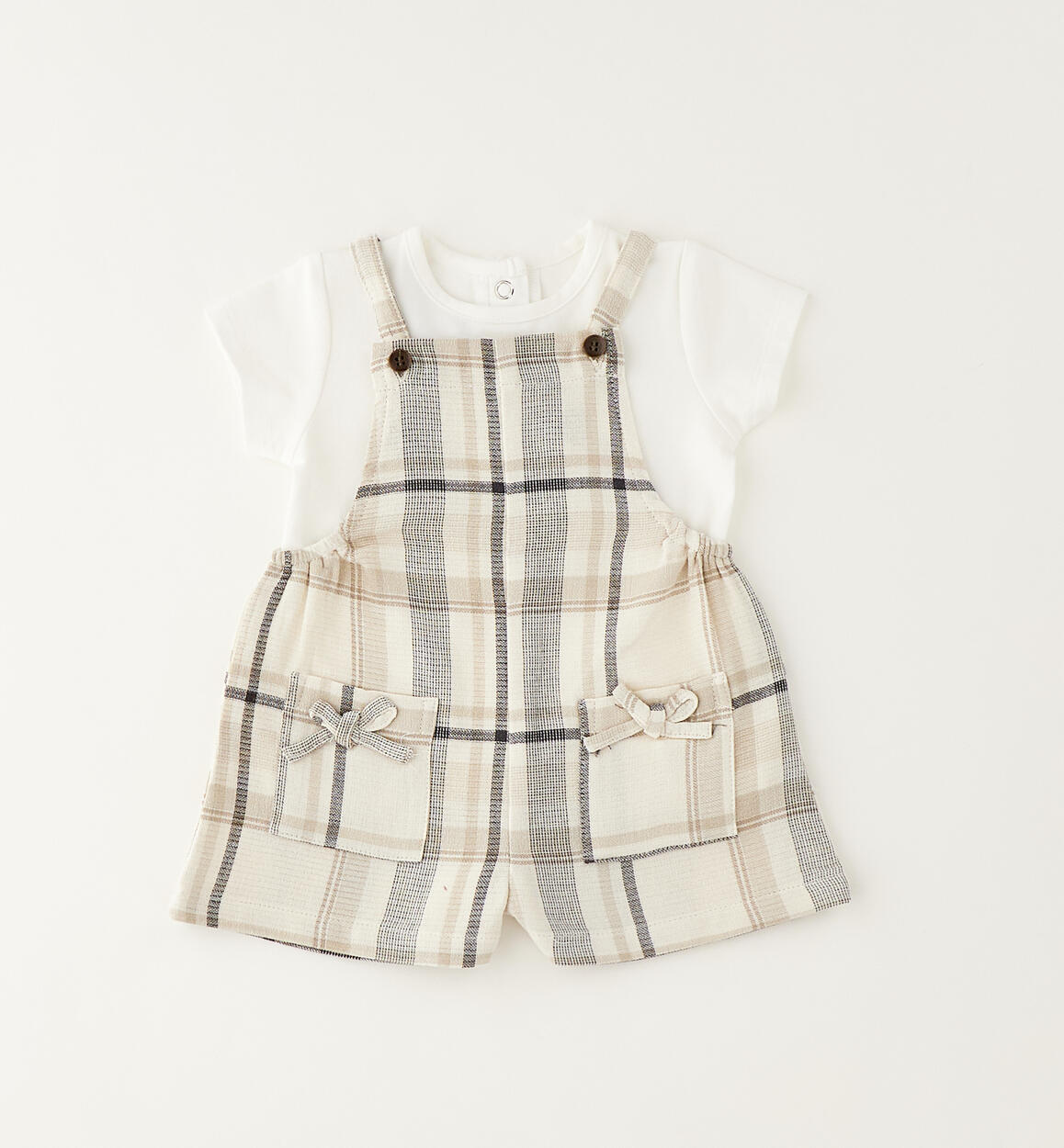 SALOPETTE TARTAN SAND