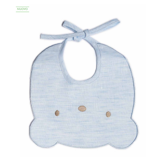 BAVETTA IN LINO BEAR CELESTE