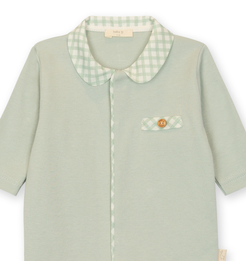 TUTINA MINT CON COLLETTO E TASCHINO VICHY