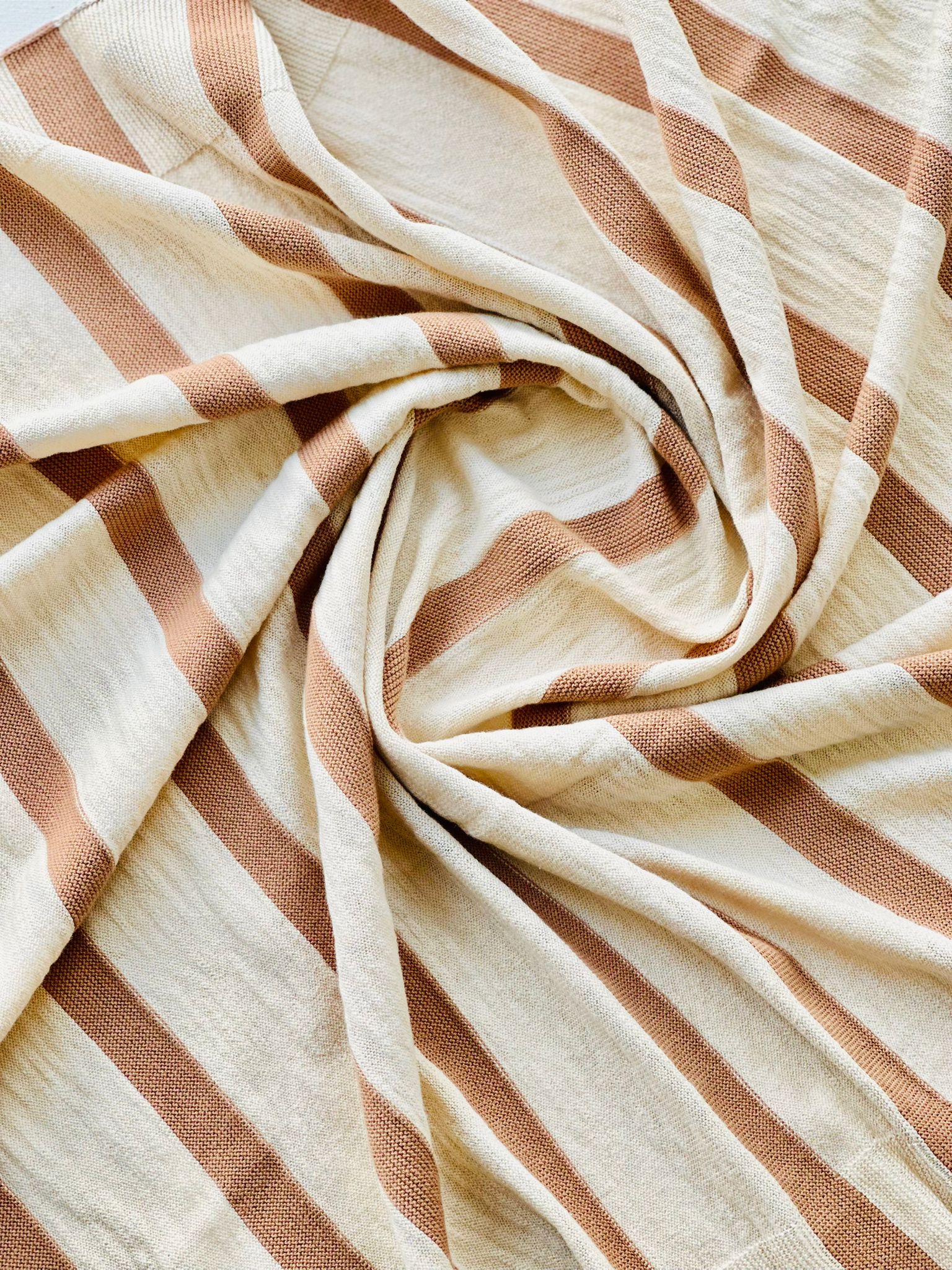 COPERTA IN LINO E COTONE RIGHE
