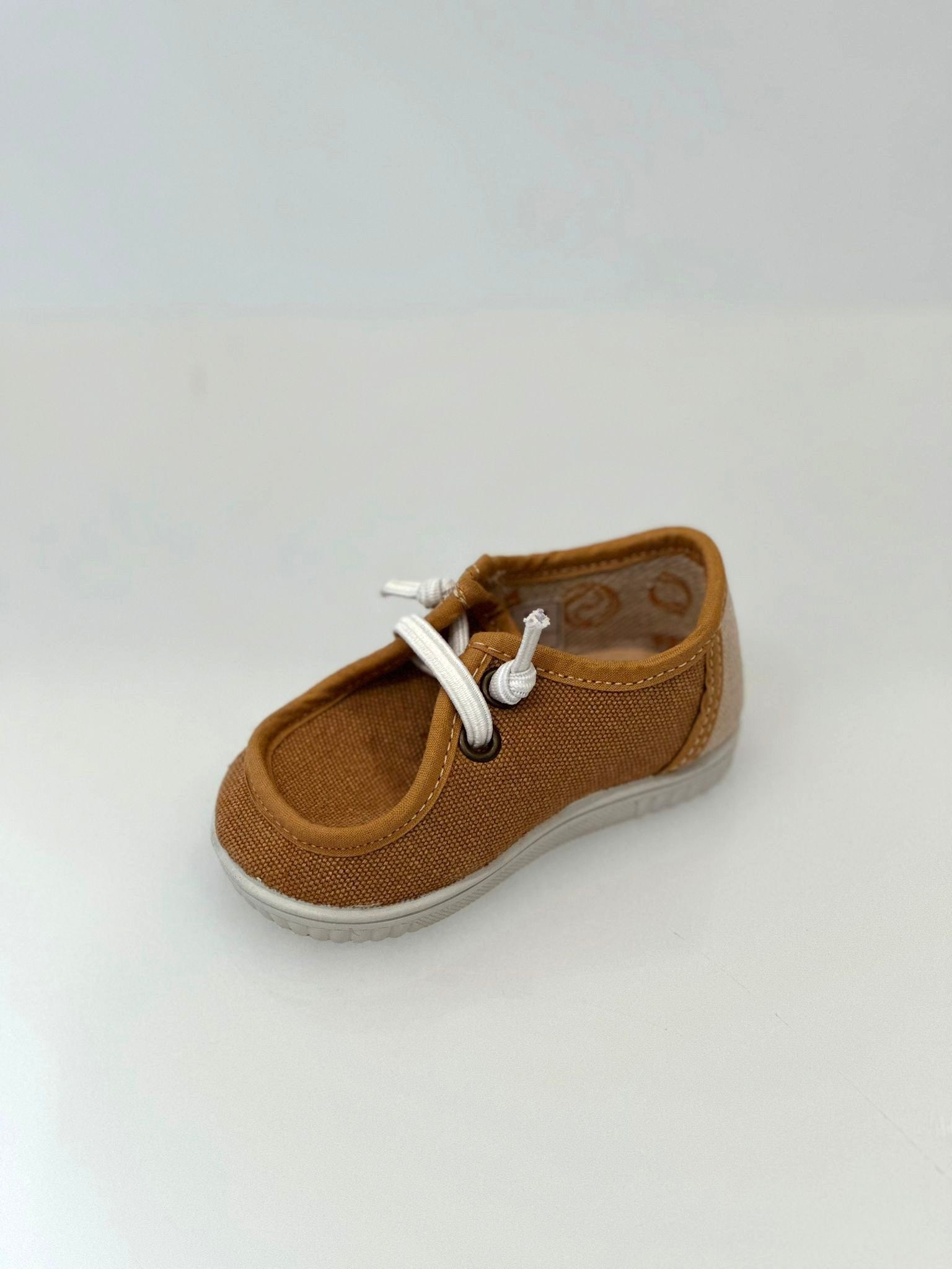 SCARPA IN TELA CON LACCI BICOLORE
