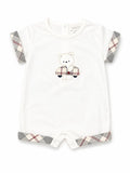 PAGLIACCETTO TEDDY CON MANICA E DETTAGLIO TARTAN