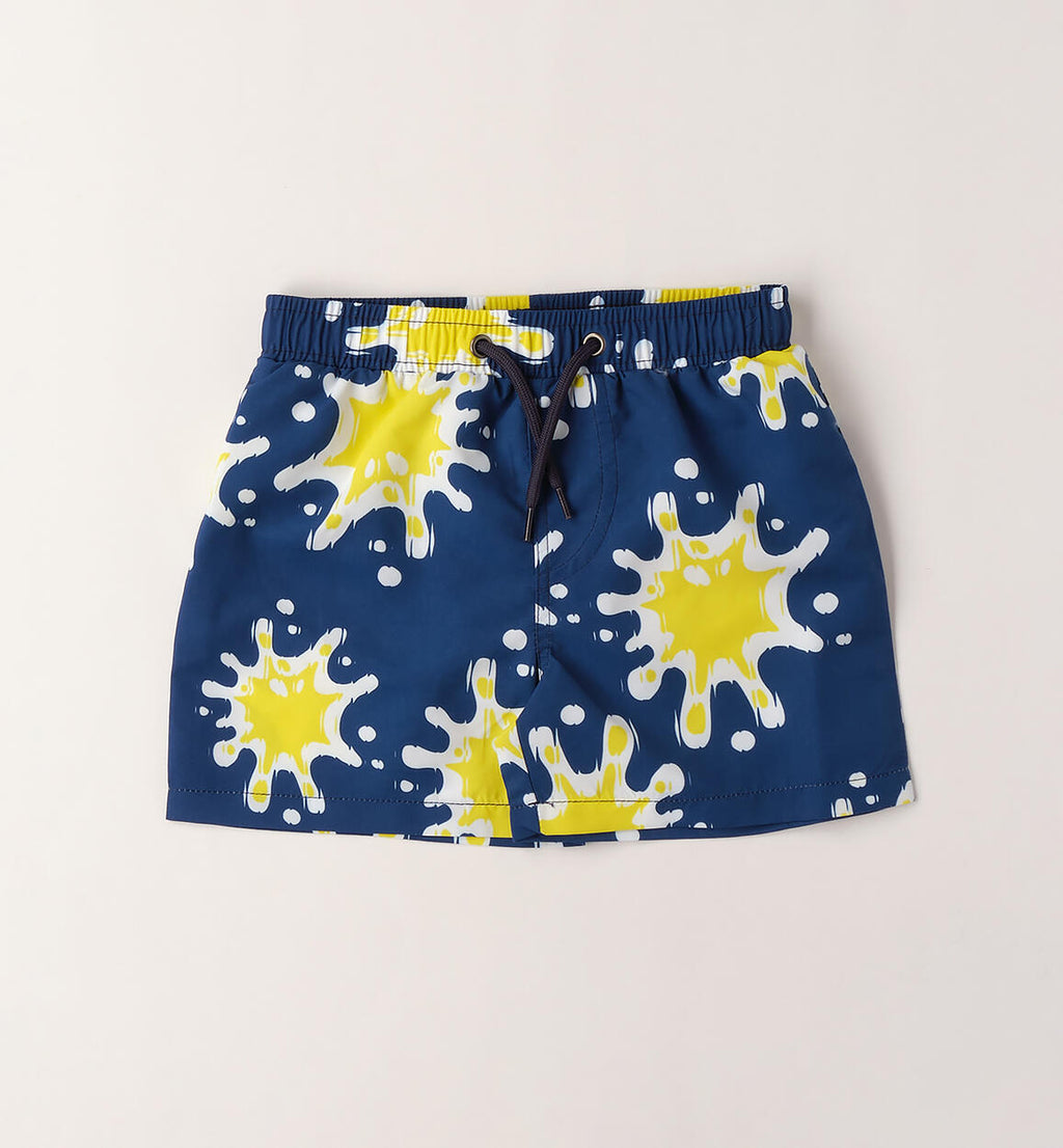 COMPLETO MARE T-SHIRT E BOXER GIALLO/BLU