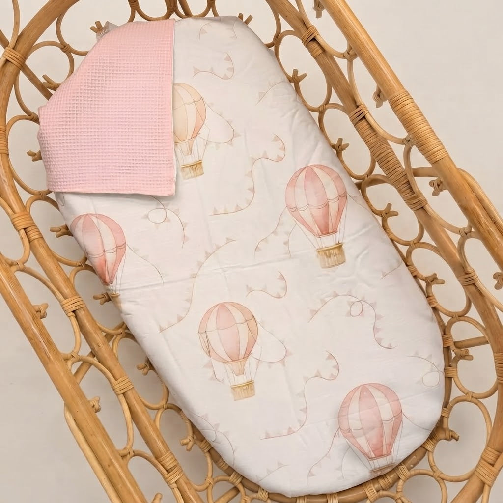 COPERTA CON PIUMINO MONGOLFIERE ROSA