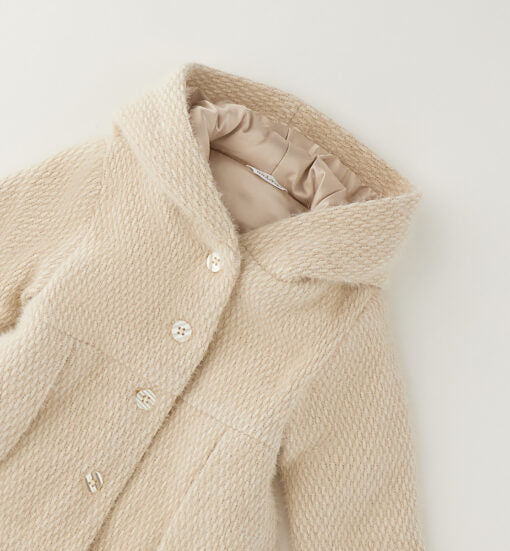 CAPPOTTO BEIGE BIMBA CON CAPPUCCIO