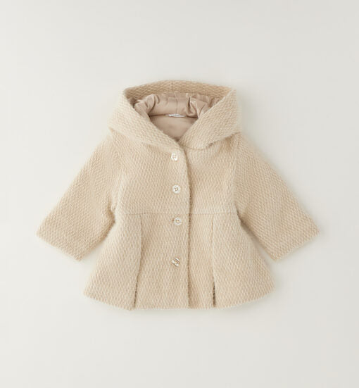 CAPPOTTO BEIGE BIMBA CON CAPPUCCIO