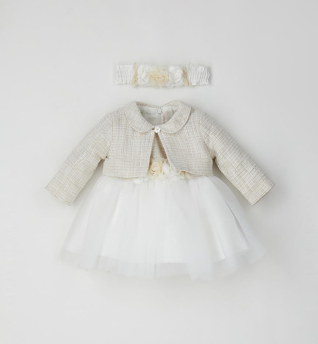 ABITO RAFIA CON GONNA IN TULLE
