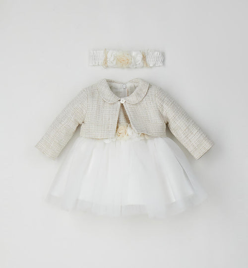ABITO RAFIA CON GONNA IN TULLE