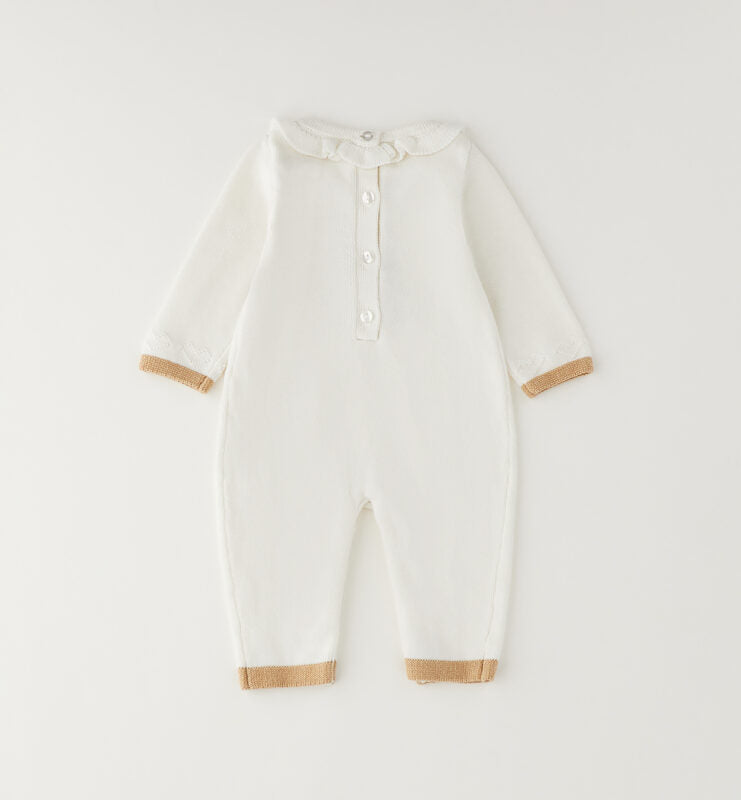TUTINA IN MAGLIA TEDDY PANNA/ROSA