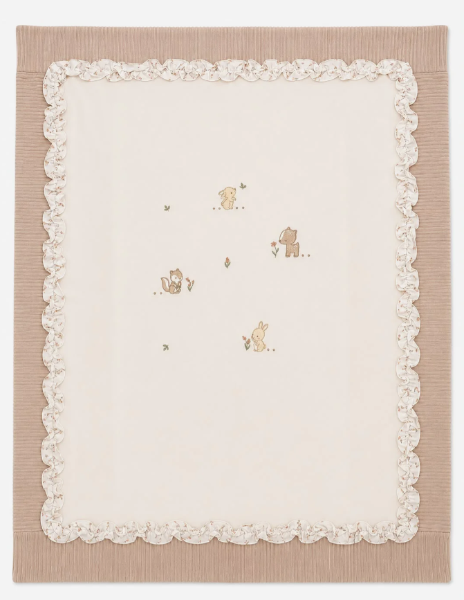COPERTA SFODERABILE BIANCA E BEIGE