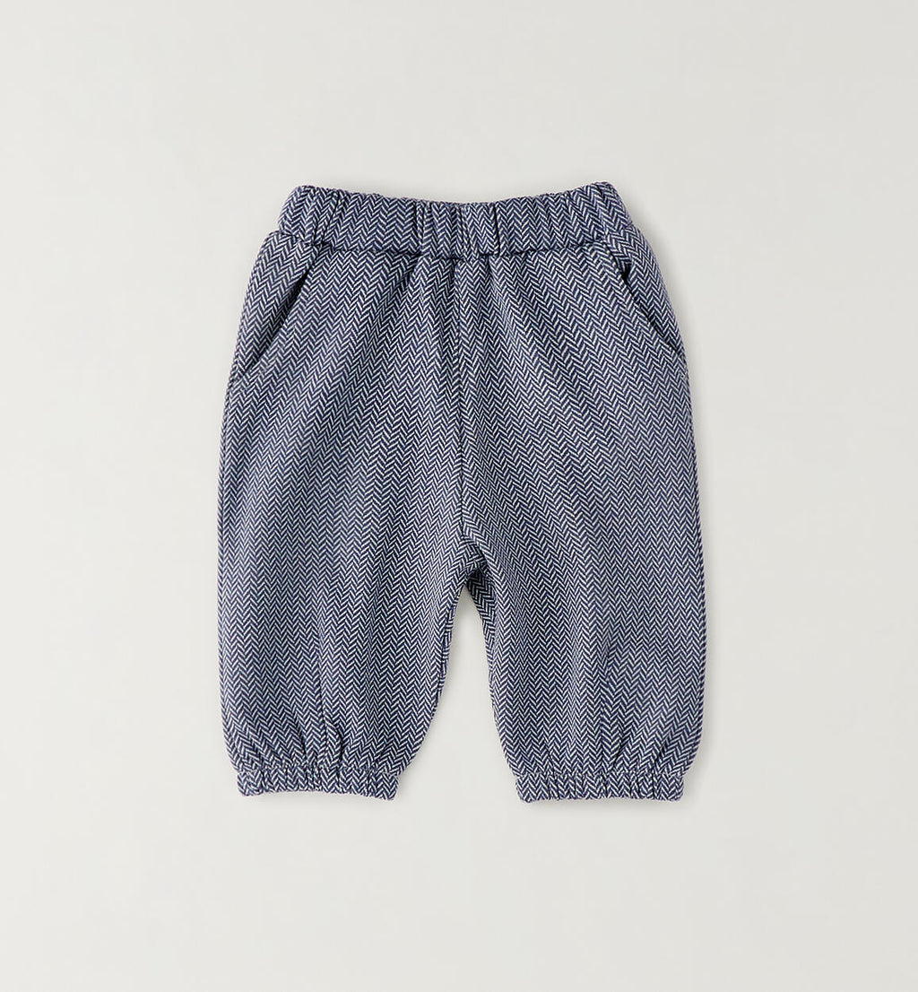 PANTALONE IN MAGLIA RASATA BLU