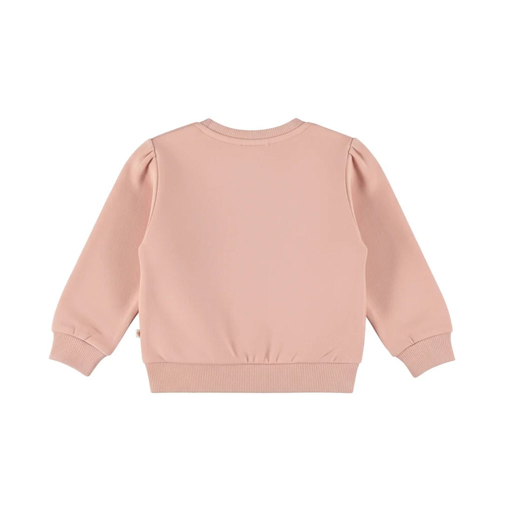 FELPA OLD ROSE CON FIORI