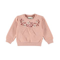 FELPA OLD ROSE CON FIORI